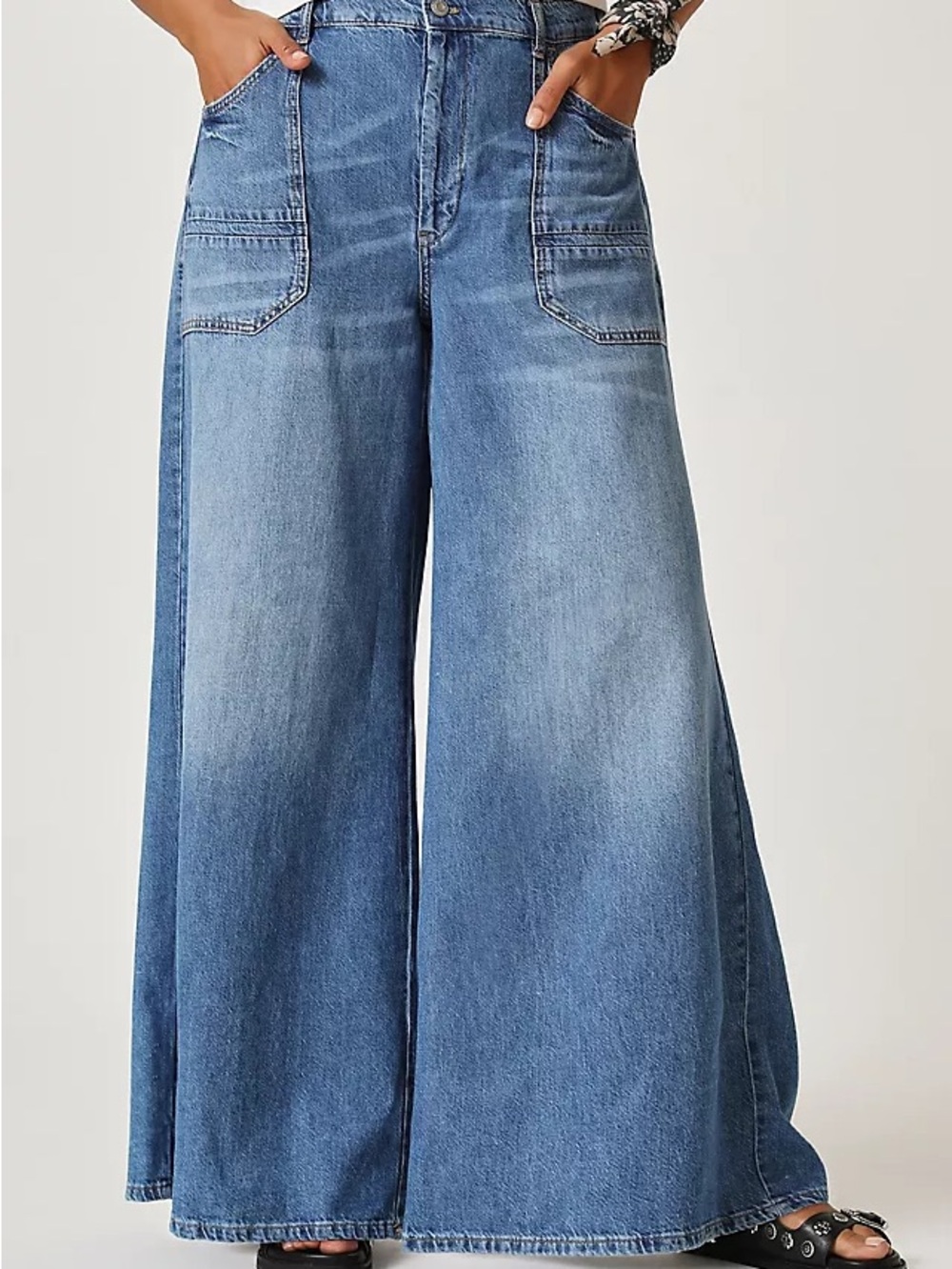 Pilcro The Jane High-Rise Wide-Leg Jeans Sz 26 - Picture 5 of 12